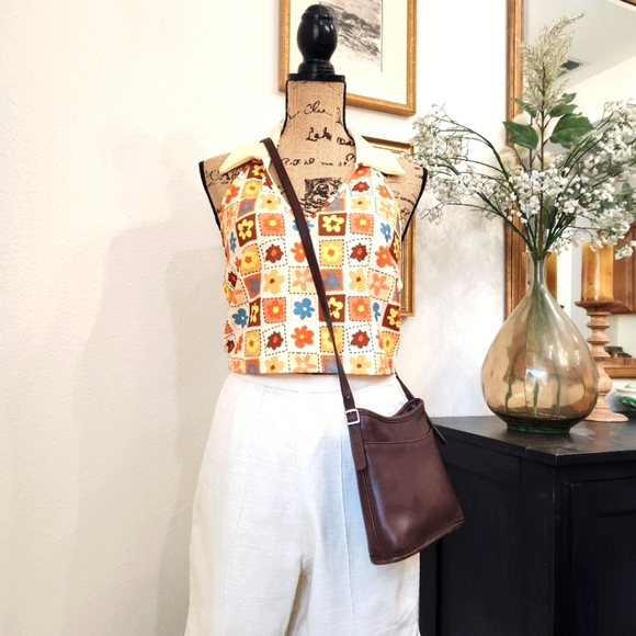 COACH MAMBO Vintage 90s 9062 Leather Brown Crossbody Bag, Womens OS - Picture 7 of 12